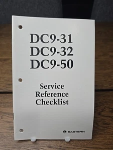 Folleto manual de lista de verificación de referencia de servicio Eastern Airlines DC9-31 DC9-32 DC9-50 - Imagen 1 de 10