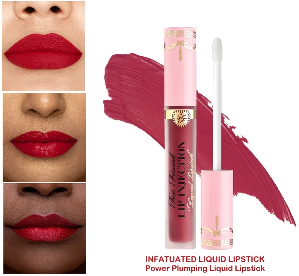 Lápiz labial líquido de inyección de labios Too Faced INFATUATED 0,10 OZ NUEVO EN CAJA Foto 1 de 1