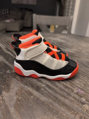Jordan 6 Anillos Niños Pequeños - Blanco/Org/Negro - EE. UU. Talla 8C - DV1344 108 Foto 1 de 4