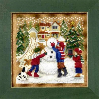 MILL HILL Buttons Beads Kit Counted Cross Stitch SNOW DAY MH14-9302