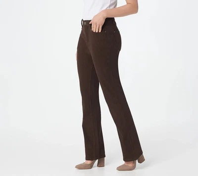 Belle by Kim Gravel Regular Flexibelle 5-Pocket Bootcut Jeans Espresso 16 New - Image 1 of 2