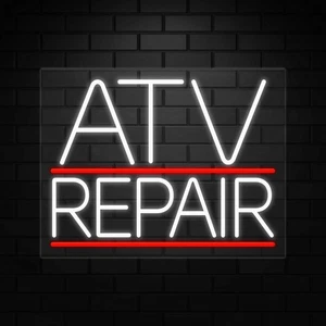 ATV Repair Neon Sign for Retail Displays | LED Flex Neon | 24"W x 18"H x 1"D - Picture 1 of 5