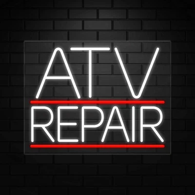 ATV Repair Neon Sign for Retail Displays | LED Flex Neon | 24"W x 18"H x 1"D - Image 1 of 4
