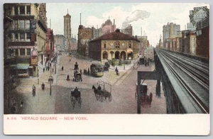 New York City Undivided Back Postcard Herald Square - Bild 1 von 2
