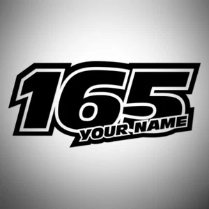 4x Números de carrera personalizados y pegatinas de nombre Calcomanías Motocross Dirt Bike Pruebas MX - Imagen 1 de 2