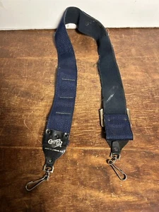 Vintage 70s 80s Wide Woven Retro Hippie SLR Camera Caddy Neck Strap Dark Blue - Picture 1 of 11