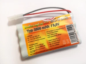 Power Akku RC-Pack 9,6V 2500mAh Tamiya L4x2 NiMH RC Modellbau Racing Pack - Picture 1 of 2