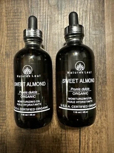 2 Nature’s Leaf Sweet Almond 4 Fl Oz Olio Idratante Biologico Totale 8 Oz Sigillato - Foto 1 di 3