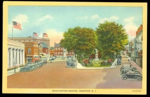 WASHINGTON SQUARE - NEWPORT, R.I. POSTCARD - Picture 1 of 1