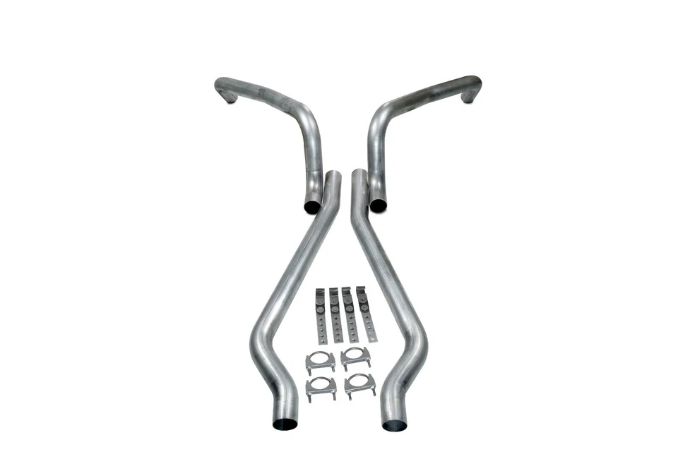 Chevy II Nova 62 63 64 65 66 67 2.5" Mandril Cabezal Trasero Doble Tubo de Escape Kit Foto 1 de 4