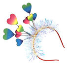 Valentines Day Headband, Rainbow Heart Hair Hoop-EU