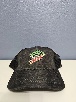 HARD MTN DEW 帽子黑色刺绣无品牌全新可调节。 — 第 1/4 张图片