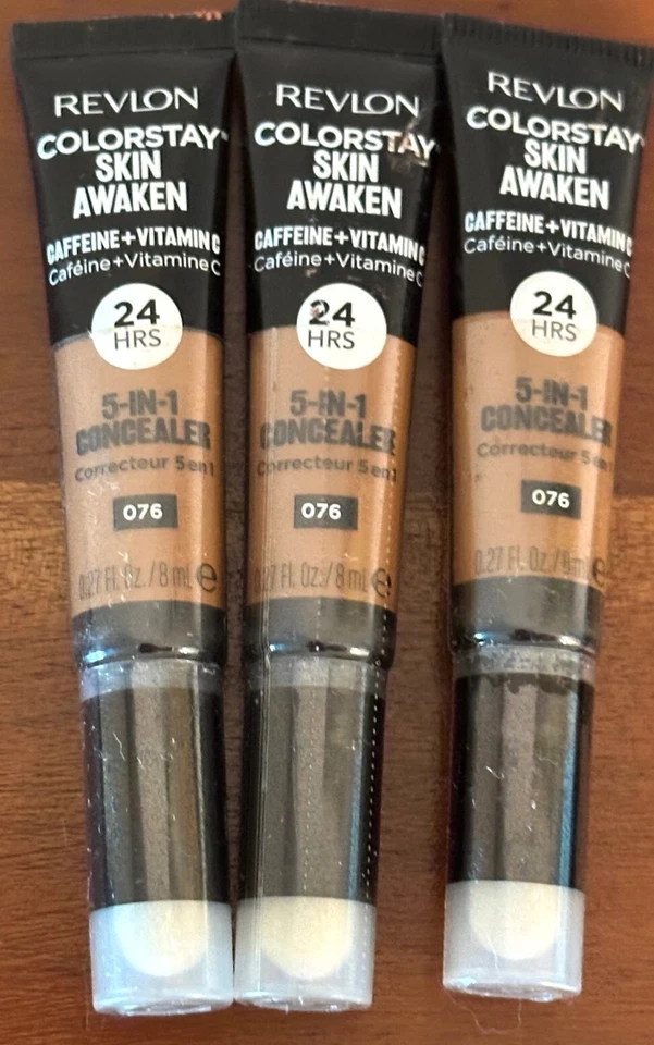 3 correctores Revlon ColorStay Skin Awaken 5 en 1 24 horas 076 caramelo 0,27 oz Foto 1 de 1