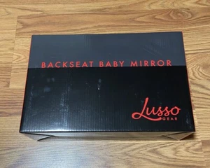 NEW IN BOX LUSSO GEAR Back Seat Rear Facing Baby Mirror Black Frame Car Family - Picture 1 of 5