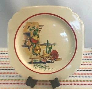 Vintage Hacienda Lunch Plate Century Riviera Ivory Homer Laughlin 9 in Luncheon - Picture 1 of 6