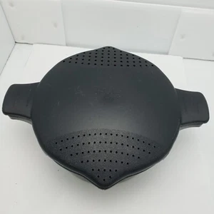 Micro cocina Pampered Chef microondas vaporizador arroz verduras colador 2 cuartos negro - Imagen 1 de 11