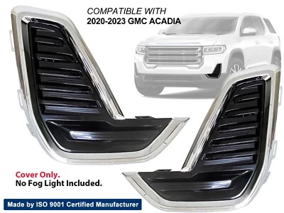 Cubierta de llanta cromada para luz antiniebla 2020-2023 GMC Acadia pasajero conductor par Foto 1 de 4