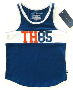 Tommy Hilfiger Girls 4 - 6X Flag Blue 'TH85' Racer Back Tank Top - Picture 1 of 3