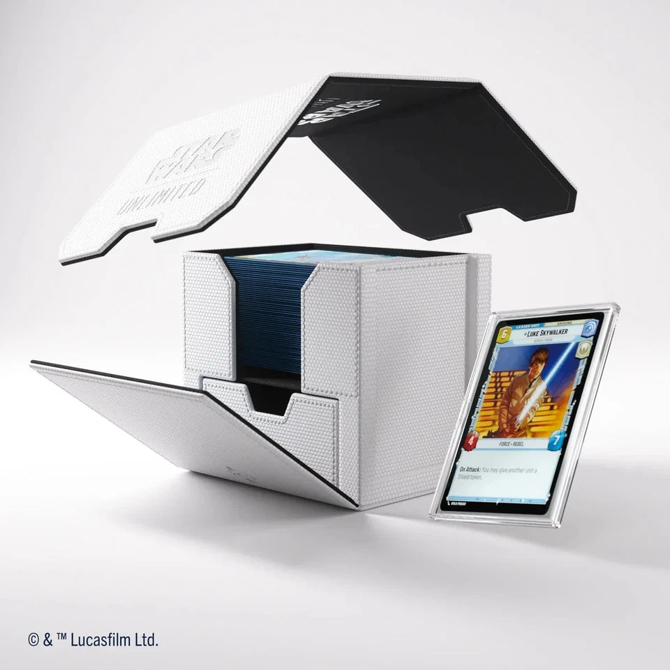 Portamazzo Gamegenic Star Wars Unlimited Box Deck Pod Weiß Schwarz Convertibel