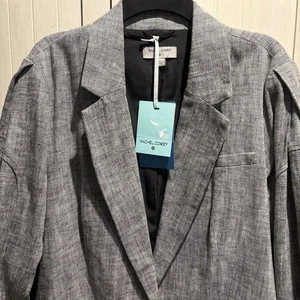 Blazer Chevron Rachel Comey XL blanco y negro para mujer nuevo con etiquetas forrado con 1 botón - Imagen 1 de 14