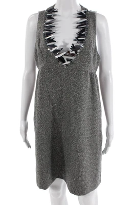 Vestido Anna Sui For Target Mujer Gris Cuello en V Espiga Talla M Foto 1 de 4