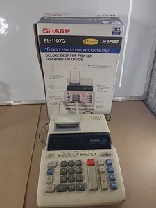 Sharp EL-1197G Electronic Printing Calculator 10 Digit Works! - Picture 1 of 2