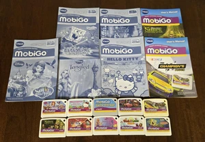 MobiGo V-Tech Lot 10 Games 7 instructions Disney, SpongeBob, Hello Kitty & More! - Picture 1 of 6