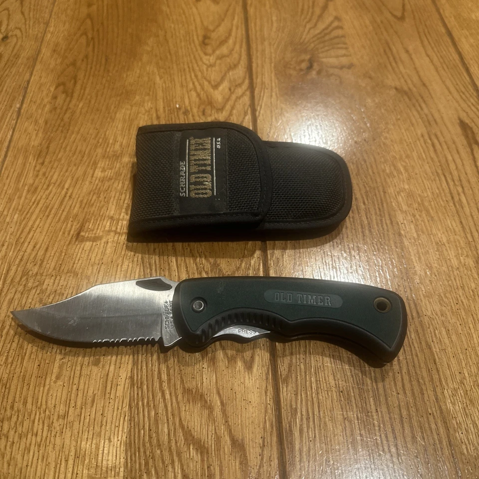 Schrade старый таймер 470T складной нож США - оригинальный мешок - Изображение 1 из 4