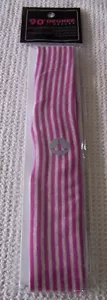 90 Degree by Reflex Headband PINK & GRAY STRIPES ~ NWT $18 - Picture 1 of 1