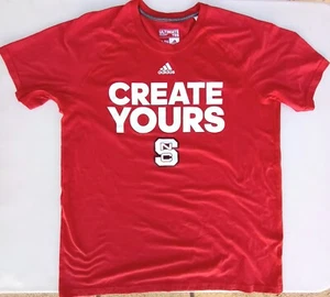NC State Wolfpack NCAA Adidas Men's Red "Create Yours" Ultimate Tee T-Shirt - Picture 1 of 10