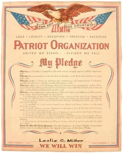 WWII Patriotic Loyalty Pledge Signed by Curtiss-Wright Aviation Employee - Picture 1 of 5