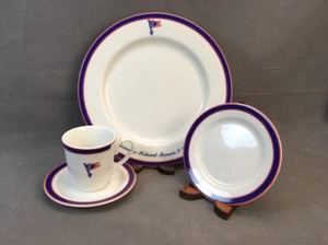 4 Pc. Place Setting TREASURE ISLAND YACHT CLUB Homer Lauglin China "Pristine" - Picture 1 of 10