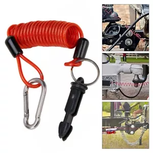 Replacement Caravan RV Breakaway Cable Coiled Cable Pin Electric Switch Brake - Bild 1 von 15