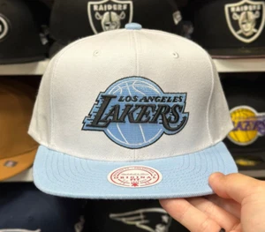 Los Angeles Lakers weiß/blau Mitchell & Ness Snapback - Bild 1 von 2