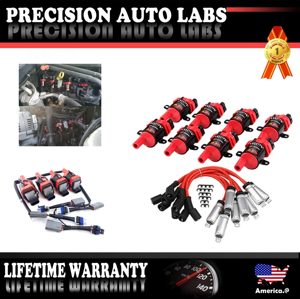 Катушка зажигания 8x D585 со свечой зажигания для Chevy Silverado GMC Hummer 4,8 л 5,3 л 6,0 л - Изображение 1 из 4