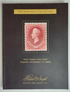 PHILATELIC ROBERT SIEGEL AUCTION CATALOG STAMPS SCARSDALE COLLECTION 2006 - Picture 1 of 1