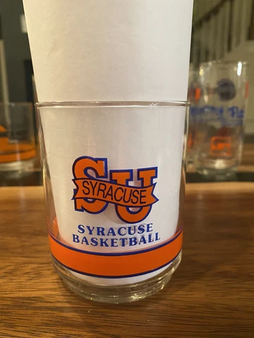 VTG Getty Syracuse Orangemen University Big East Basketball Drinking Glass 80’s Cover