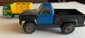 Lot of 2 Vintage Tonka Pickup  1978 Blue/Black  & 2009 Yellow/Green Truck - Picture 1 of 10