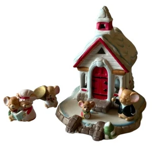 Vintage 6 Stück handbemalt Biskuit Porzellan Maus Karolinger Weihnachten Set Jasco - Bild 1 von 17