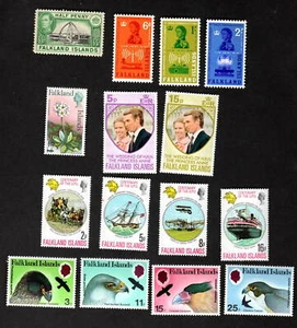 FALKLAND ISLANDS 15 DIFFERENT MINT STAMPS INCLUDING SETS - Imagen 1 de 1
