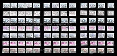 Malaysia Orchids Flower Definitive 1965 Set of 91pcs complete MNH Fine - Image 1 of 4