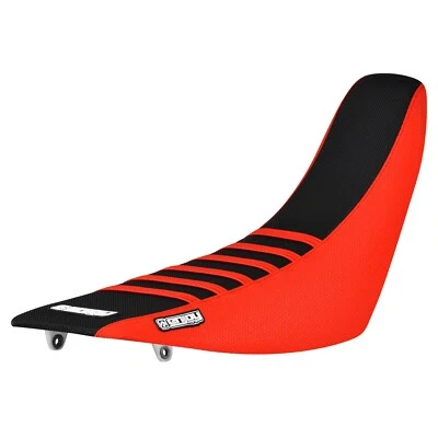2000-2007 Honda XR 650R Gripper Seat Cover  BRIGHT RED/BLK/BRIGHT RED ribs #414 - Image 1 of 4