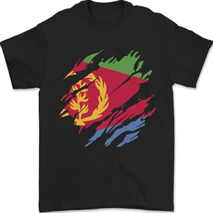 Camiseta de fútbol americano para hombre Bandera de Eritrea desgarrada con bandera de Eritrea 100 % algodón - Imagen 1 de 106