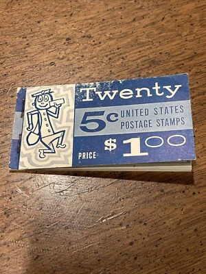 US Booklets # BK115 Slogan 3 - 4 Pane Of 5 Tagged $1.00 1963-64 MNH - Image 1 of 4