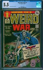 Weird War Tales #1 CGC 5.5 FN- OwWp DC 1971 Swastika Skeleton & Joe Kubert Cover