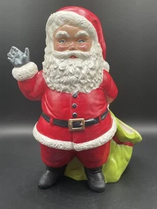 Vtg Santa Claus Ceramic 1973 Duncan Mold Christmas Toy Sack Planter/Figurine - Picture 1 of 7