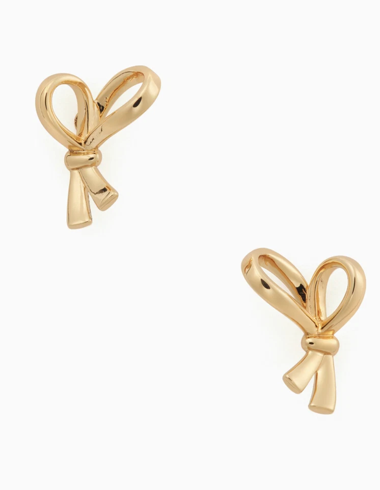 NWT Kate Spade All Tied Up Studs Earrings O0RU3165 Gold - Image 1 of 1