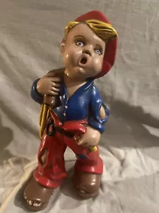 Estatuilla vintage de niño cantante - Imagen 1 de 8