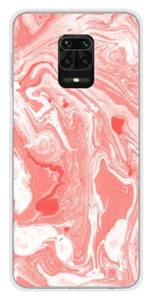 Coque en silicone imprimée compatible Xiaomi Redmi Note 9 Pro Marbre Rose - Bild 1 von 3
