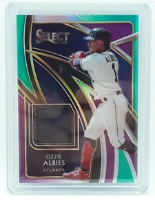 Ozzie Albies 2020 Select Baseball Swatches Tri Color (36/75) Atlanta Braves - Bild 1 von 2